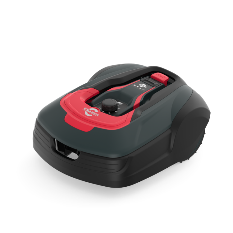 Robot koszący Cramer RM2700 z automatycznym powrotem do stacji dokującej.